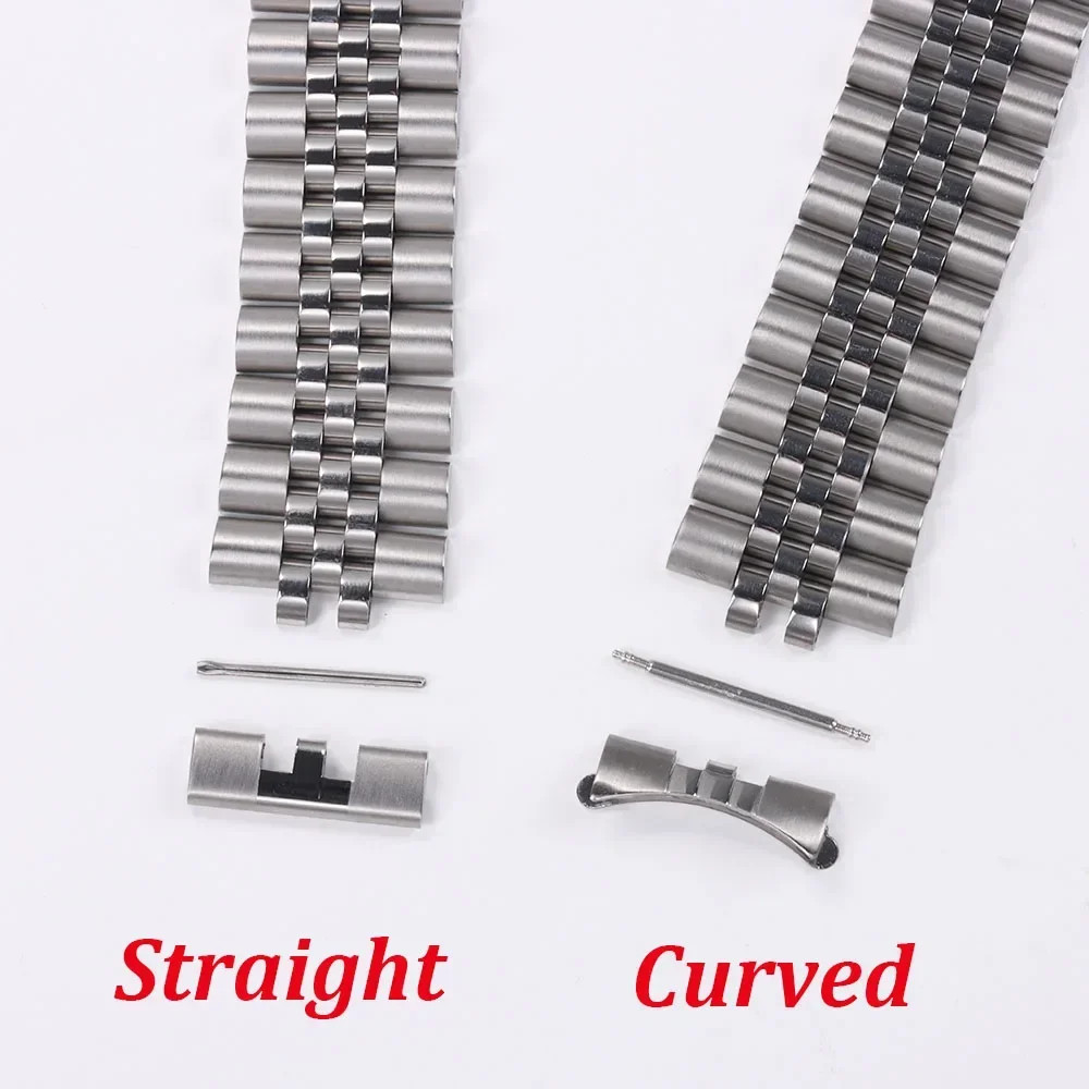 New 2pcs Watch Bracelet Curved End Links fo Seiko Skx009 Skx007 Jubilee Oyster