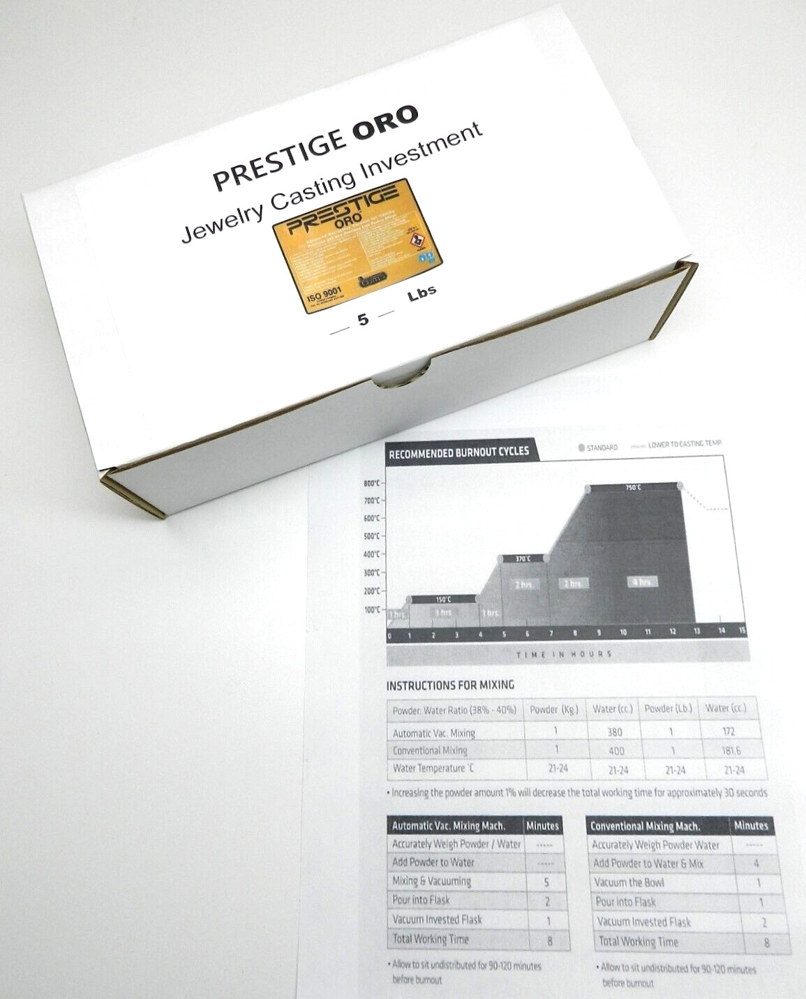 Jewelry Casting Powder Investment Jewelry Making Gold & Silver 5Lbs Prestige ORO