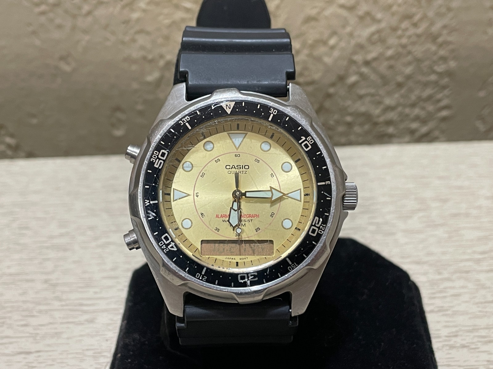 Casio AMW-320R Watch Mens 46mm Analog Digital Alarm Chronograph 100M New Battery