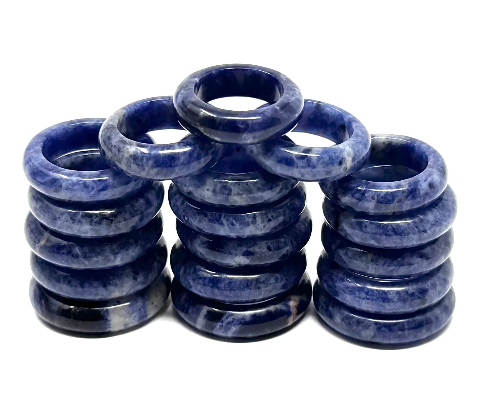Sodalite Ring, Sodalite Gemstone Crystal Jewelry – Choose Size (Crystal Ring)