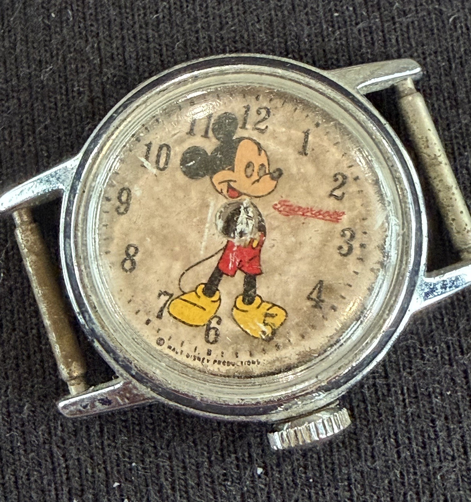 Vintage Ingersoll Mickey Mouse Character Watch for Parts or Repair