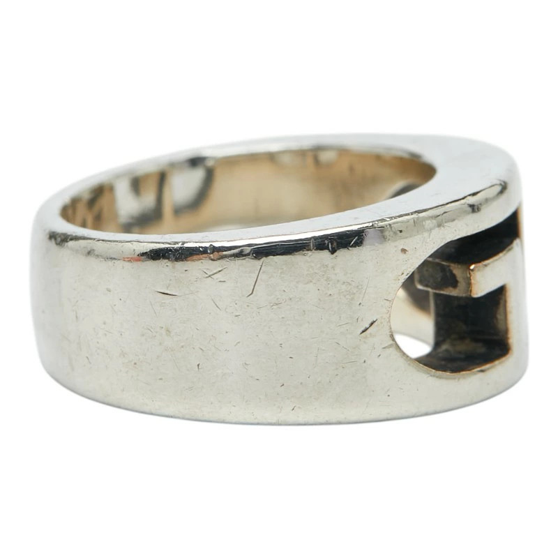 Gucci Silver Double G Logo Ring US 3.5.5 SV925 Ladies Jewelry