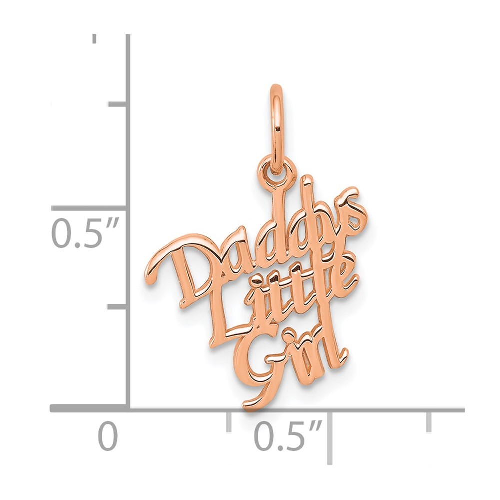 10k Rose Gold “DADDYS LITTLE GIRL” Letter Charm Pendant L 20mm,W 13.45gm