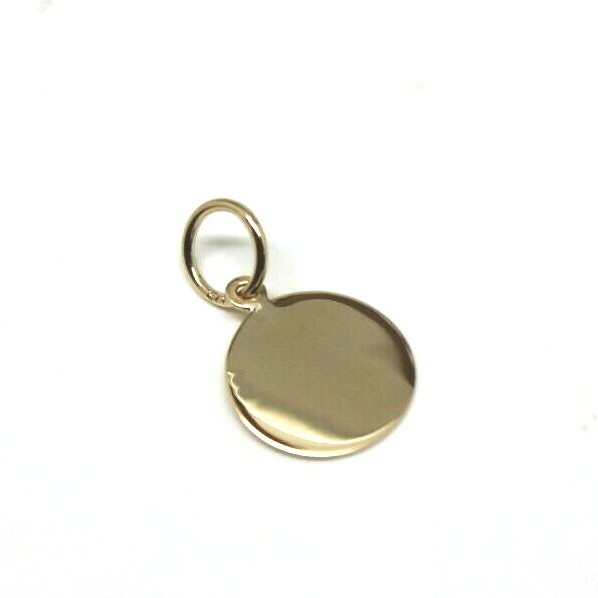 Genuine 9ct 9k 375 Solid Yellow Gold 12mm disc round circle pendant *Free post