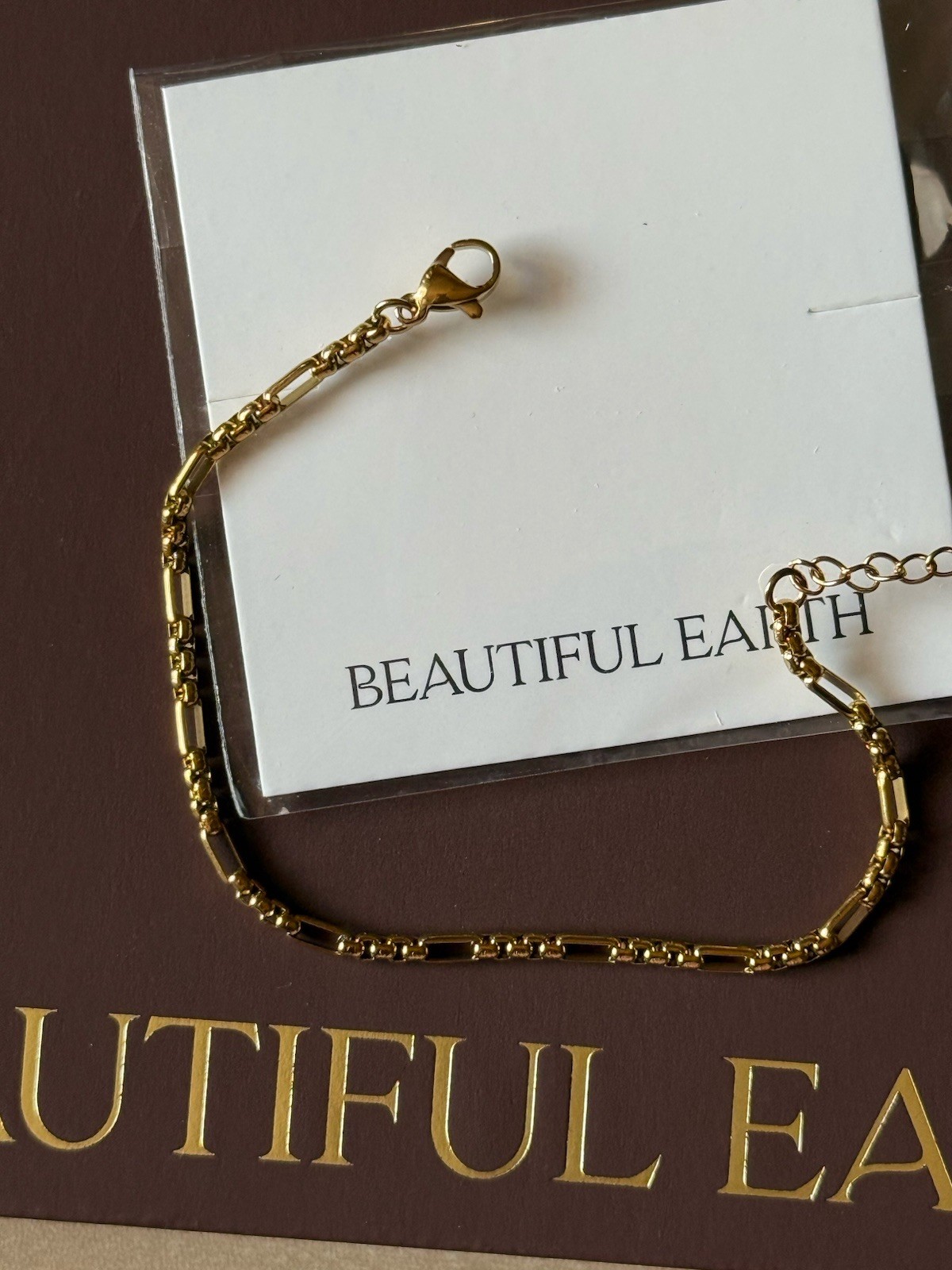 Beautiful Earth Boutique Eli 18K Gold Bracelet | Length: 6.3in (+ 1.97in)