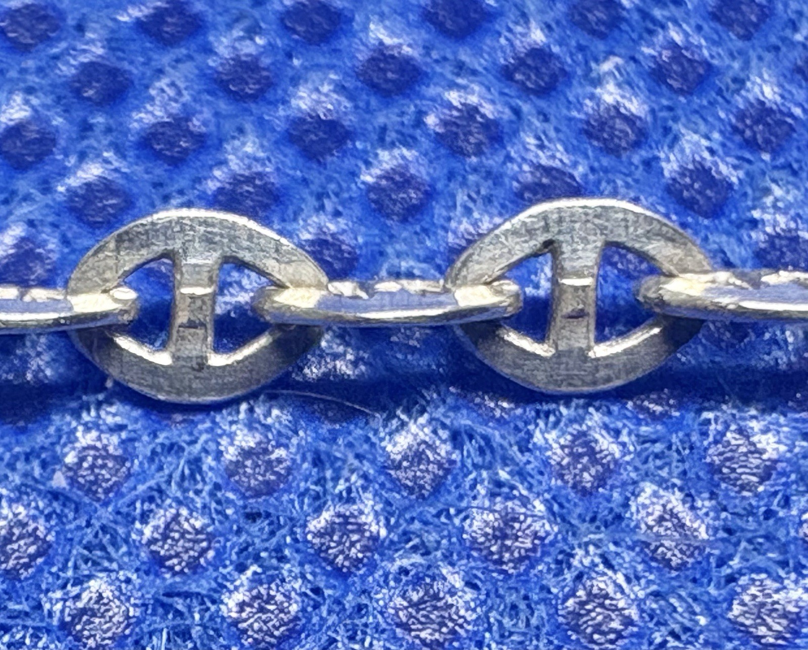 K30 Anchor Chain 925 Silver 17.5 Inches 46 cm Necklace VINTAGE 1970s Italy 3.6 g