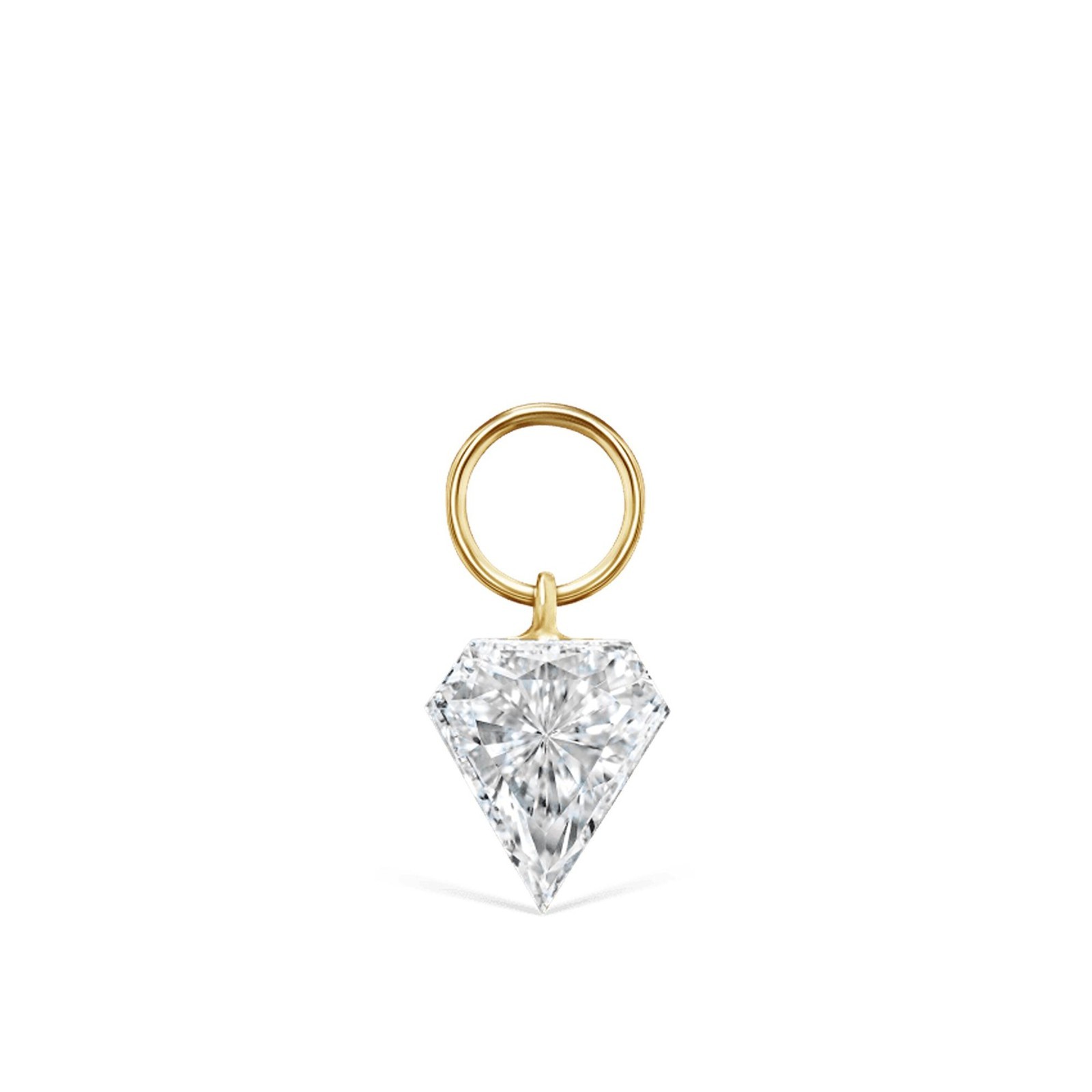 925 Sterling Silver Invisible Moissanite Floating Kite Earring Charm