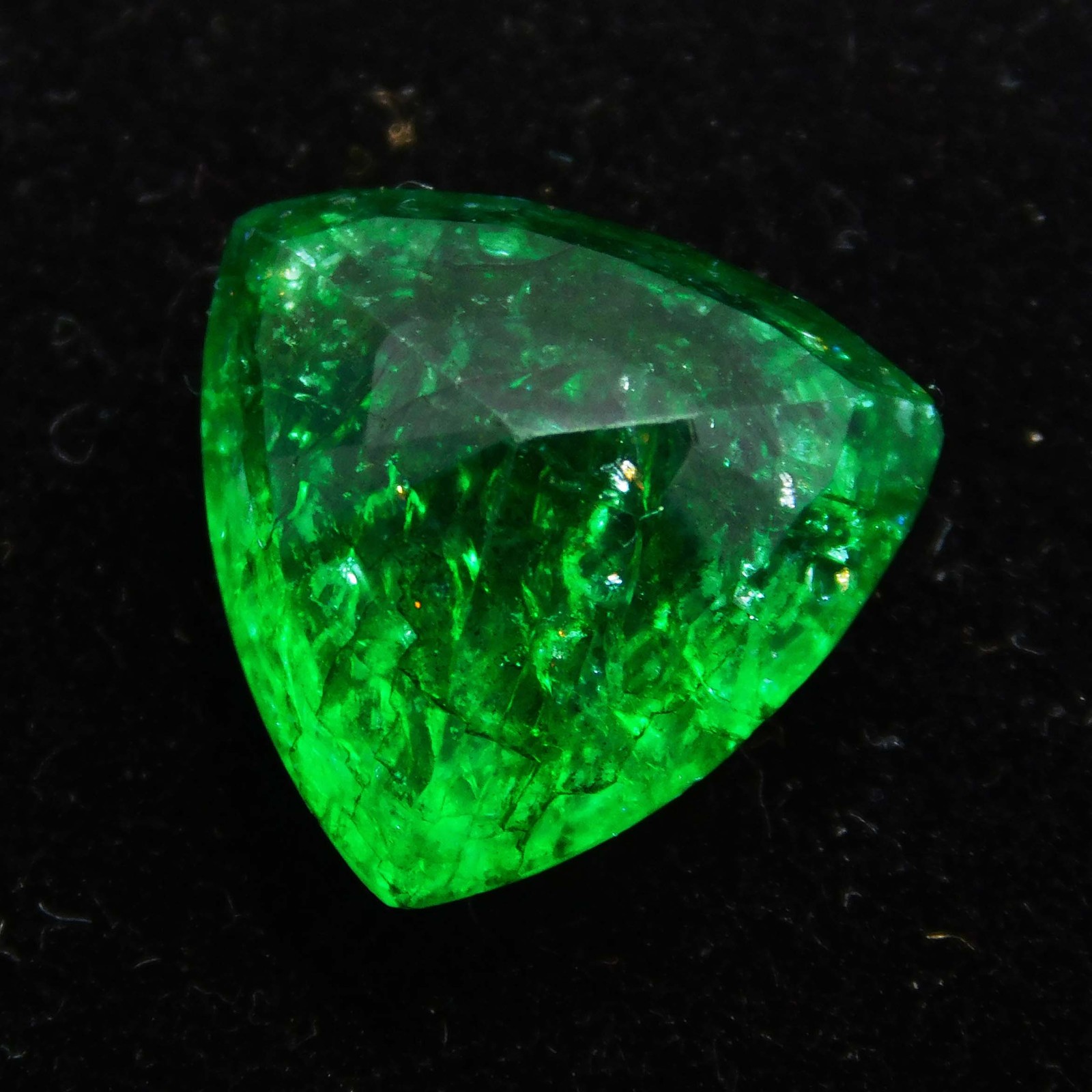 7.00 Ct Natural Colombian Emerald Trillion Cut Green CERTIFIED Loose Gemstone