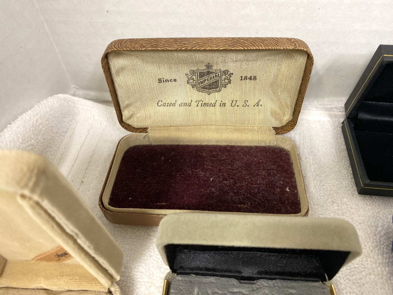 17 Vintage Jewelry Presentation Gift Boxes Ring Bracelet Watch Mixed Sizes