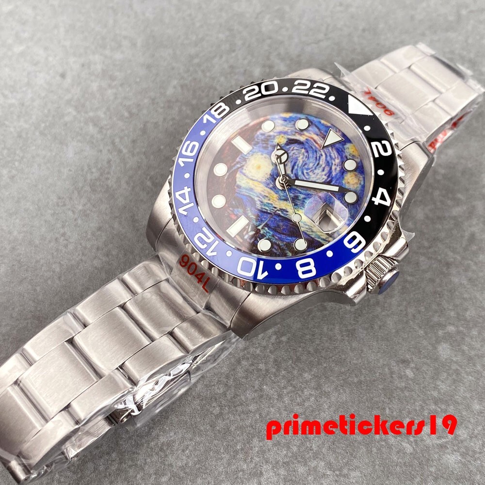 Tandorio Full Lume Starry Sky Dial Date NH35 Men’s 40mm Automatic Watch Sapphire