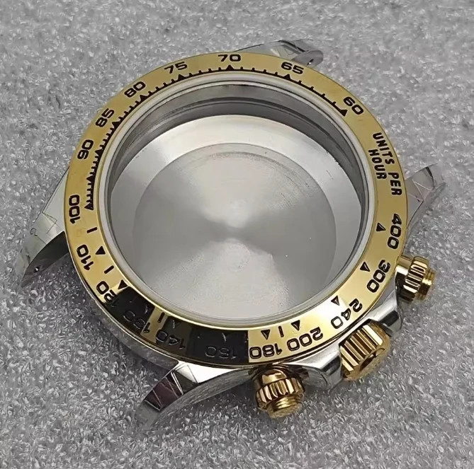 Watch Repair Polished Steel Chronograph Case Bezel For Caliber 7750 Movement