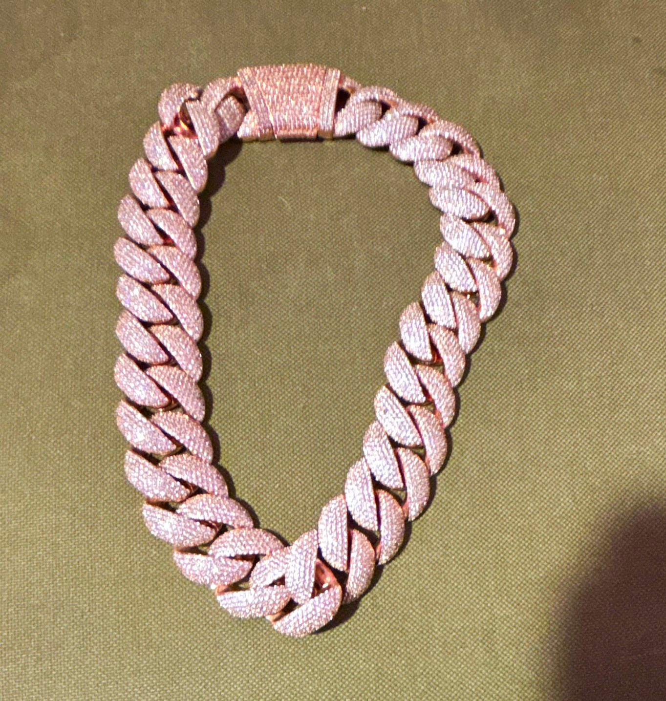 Cuban Link Chain Bracelet Silver Tone Chain Style with Box Clasp Closure