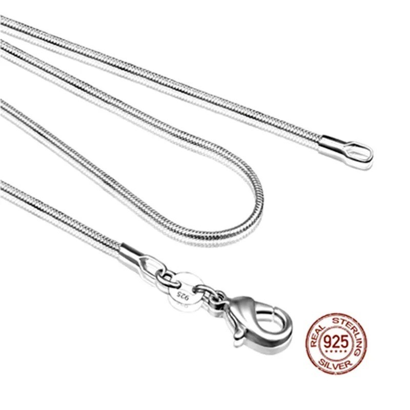 Men&Women’s 925 Sterling Silver Tarnish-Free Italian Snake Chain Necklace 16-24*