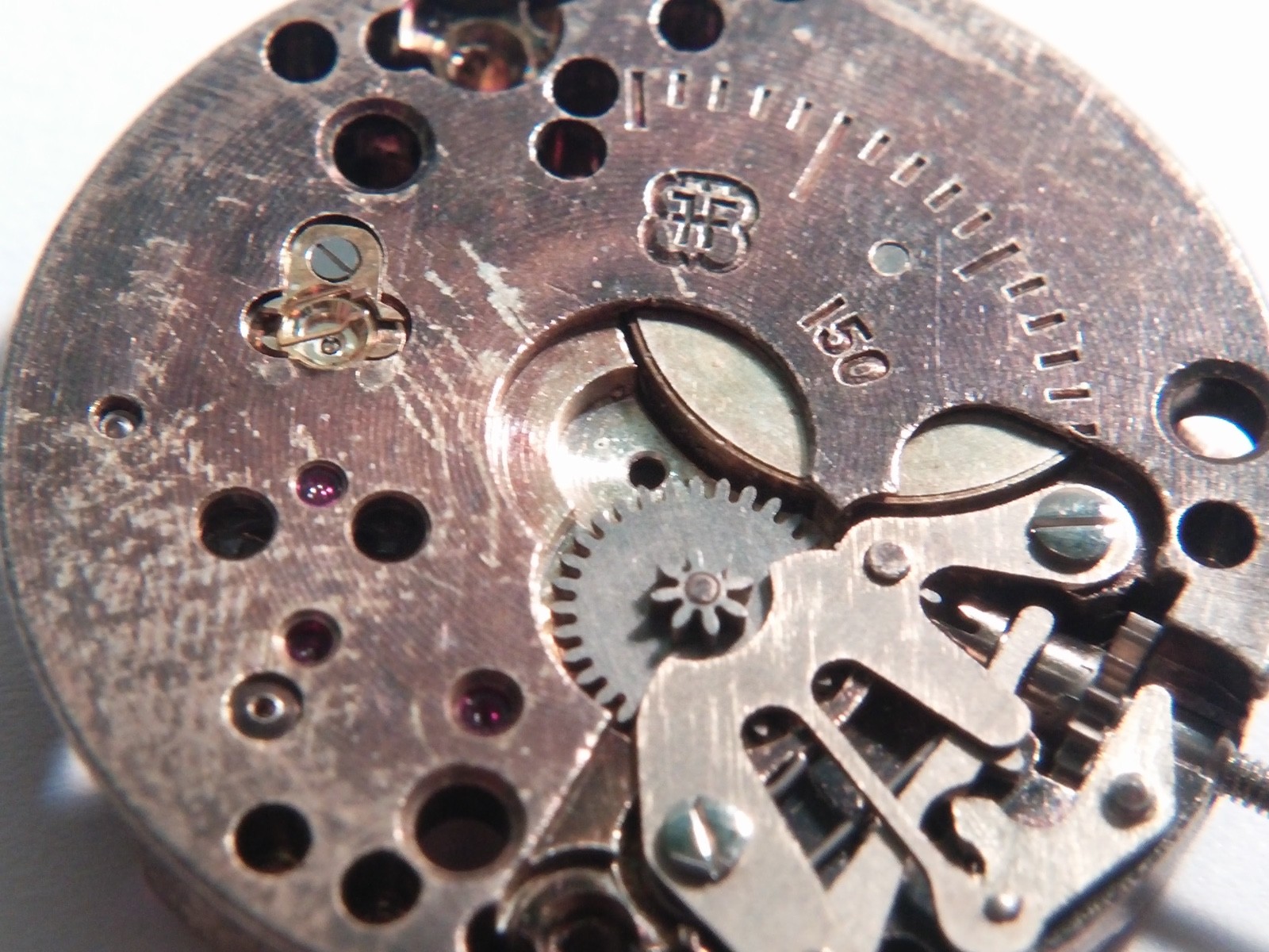 FHF 150 100 main plate and parts/stem, for watch parts/repair