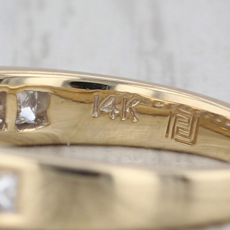 0.82ctw Diamond Wedding Band 14k Gold Stackable Anniversary Band Stackable