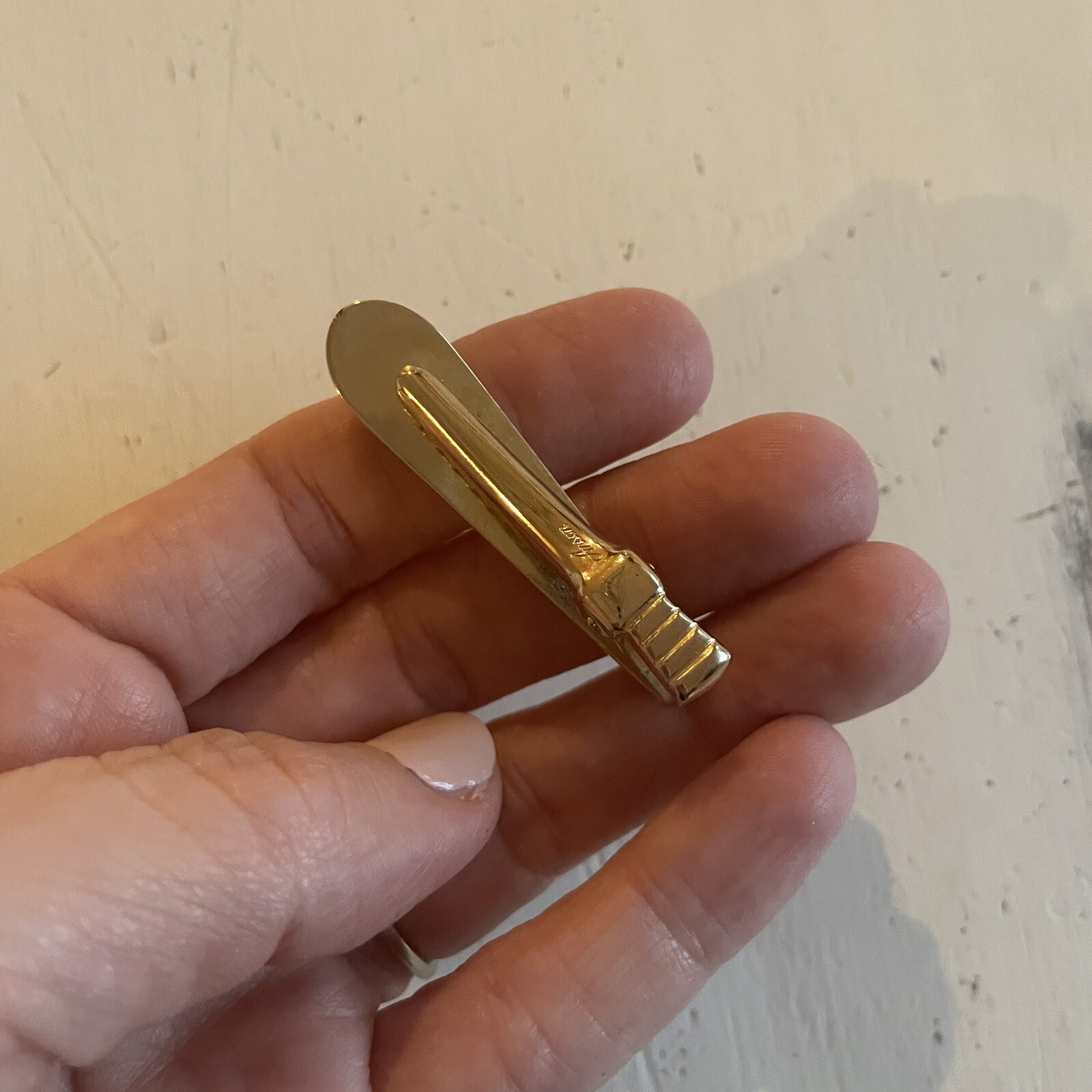 Anson Tie Clip Tie Bar Green Stone Grandpa