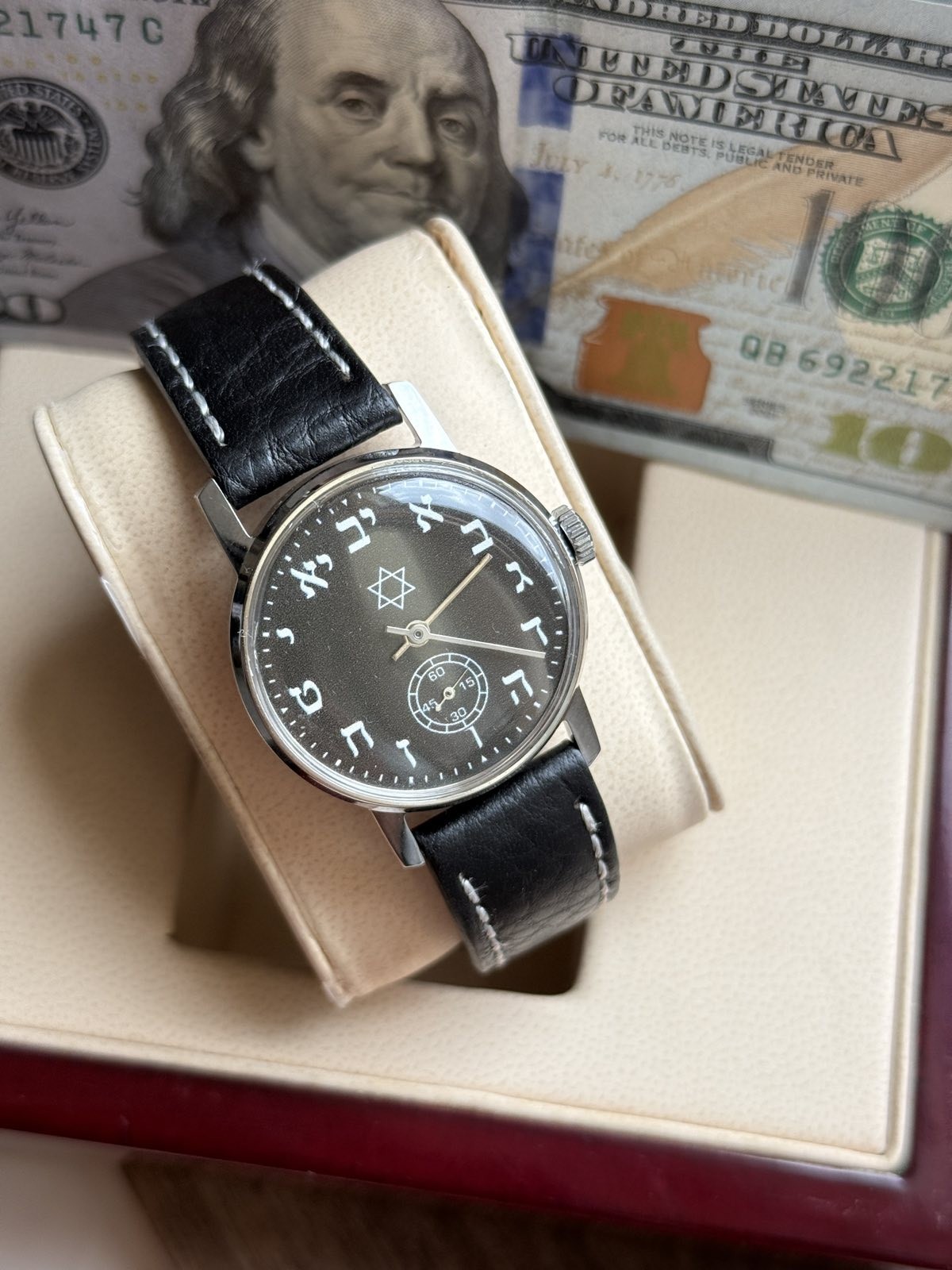 Watch Mechanical David Star Hebrew USSR Russian Pobeda Vintage Jewish Judaism