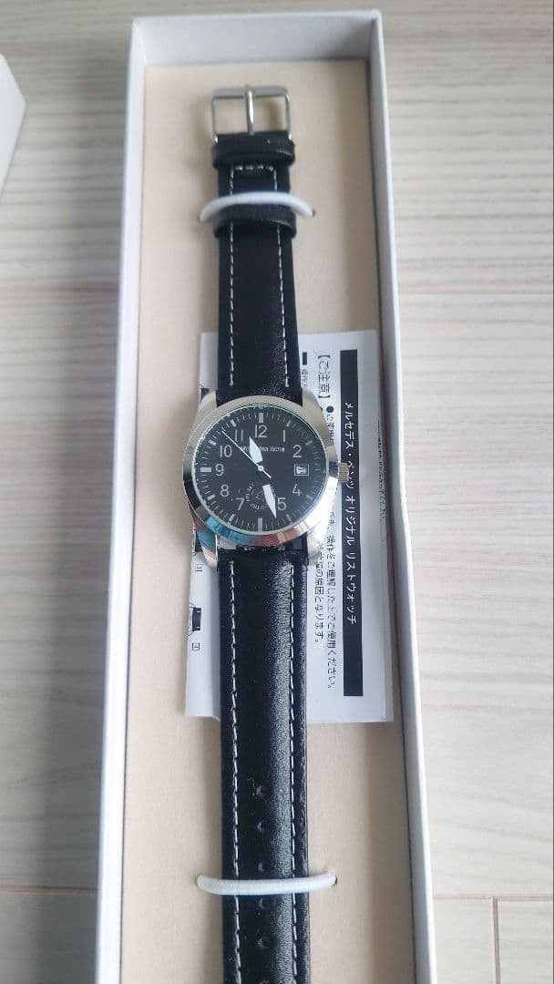 MERCEDES Benz Original Wrist Watch Black Novelty New unused Japan Rare