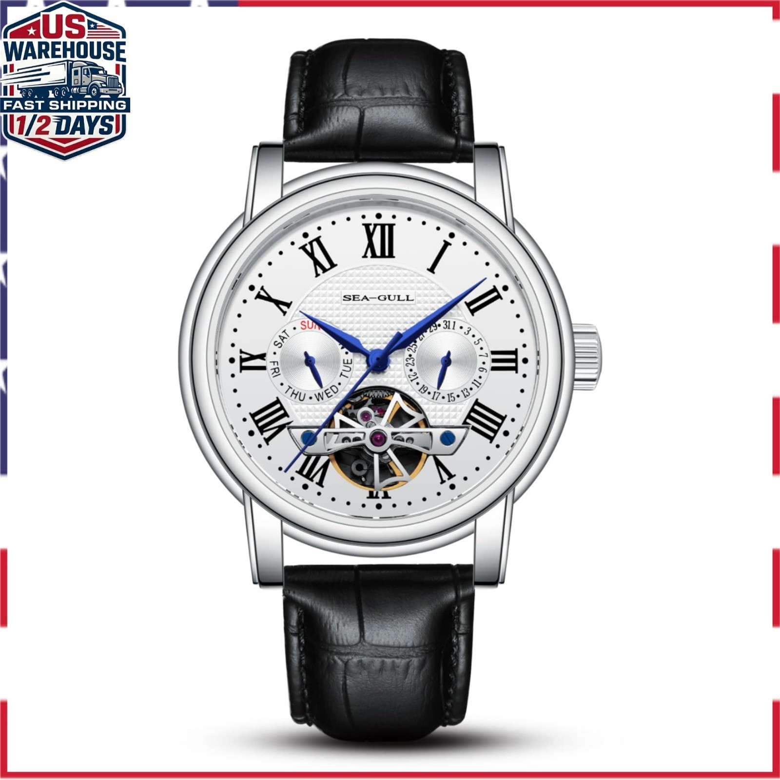 SEA-GULL D819.626 Men’s Automatic Mechanical Watch, Waterproof, Business Style