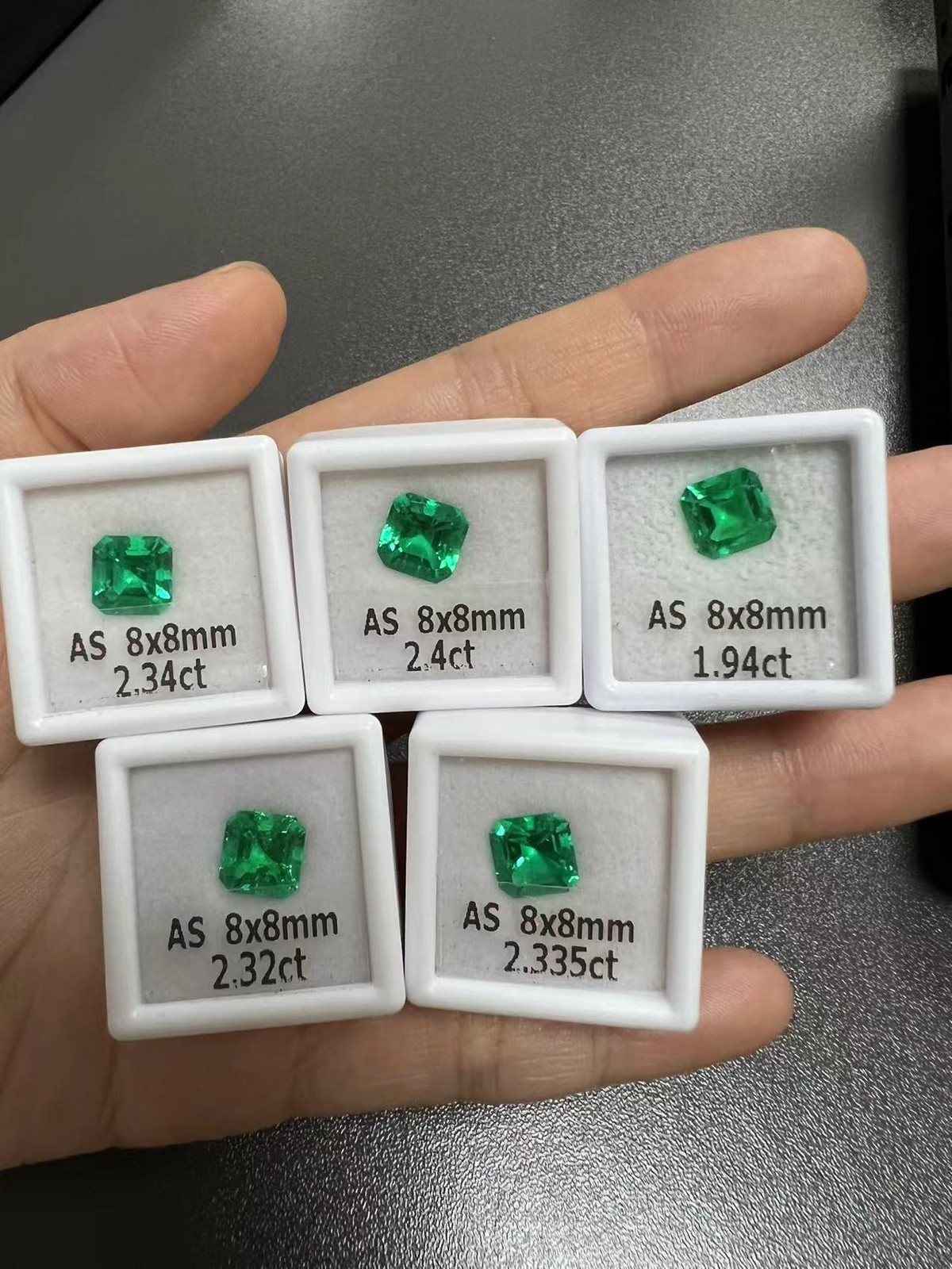 AGL Lab Grown Colombia Emerald Asscher Cut Gemstones with Inclusion for Jewelry