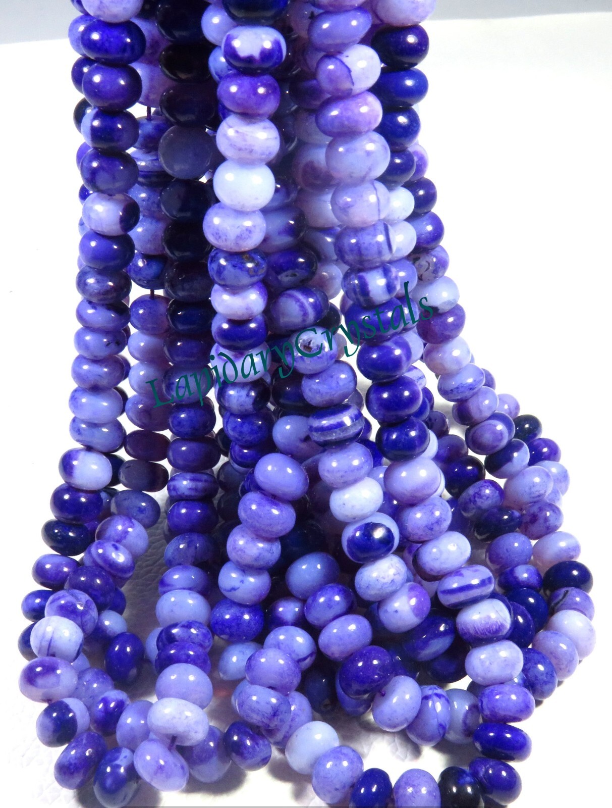 8.25-8.5mm Charoite Opal Rondelle Smooth Beads Charoite Gemstone Briolette Beads
