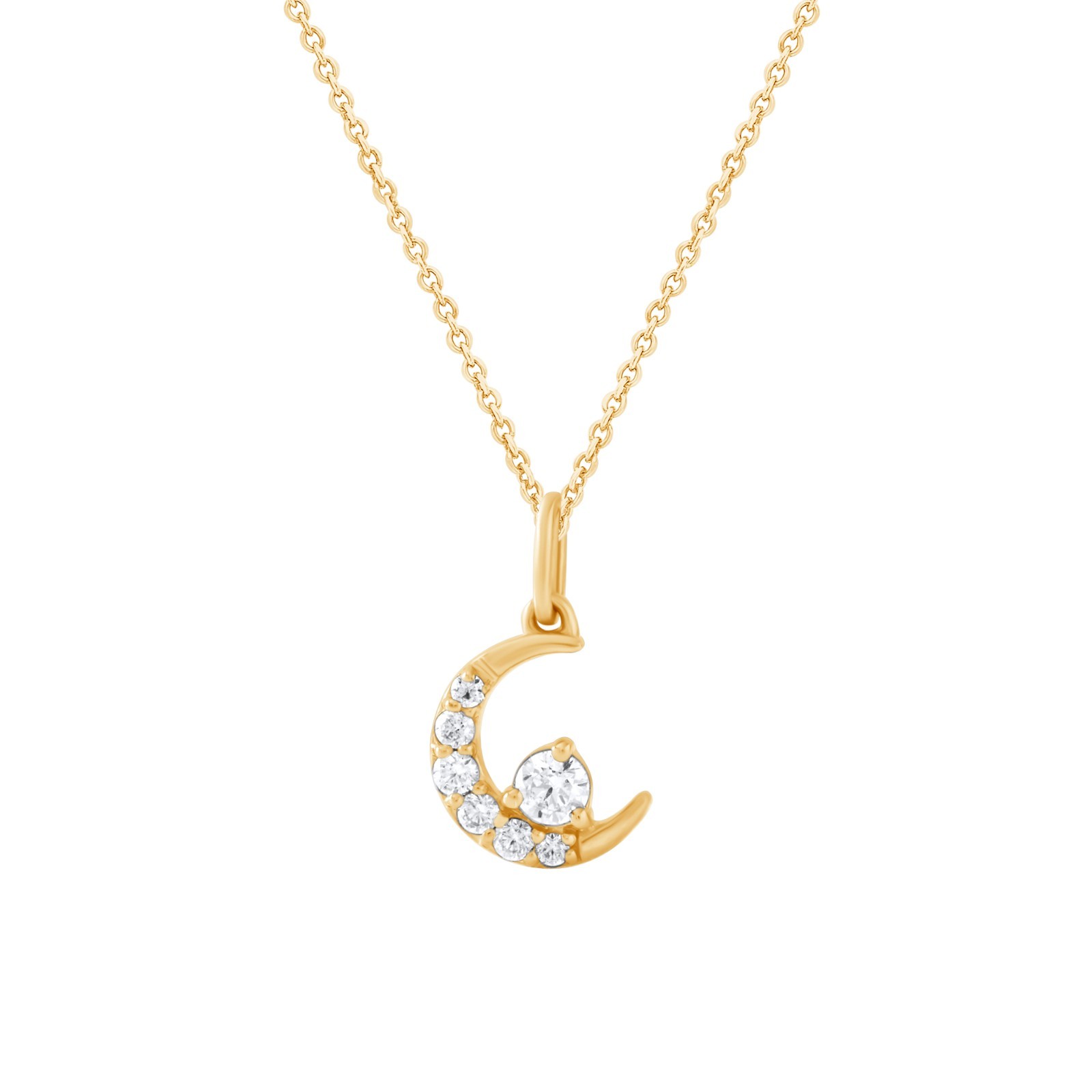 0.15 Ct Round Cut Lab Grown Diamond Women’s Pendant Chain 925 Sterling Silver