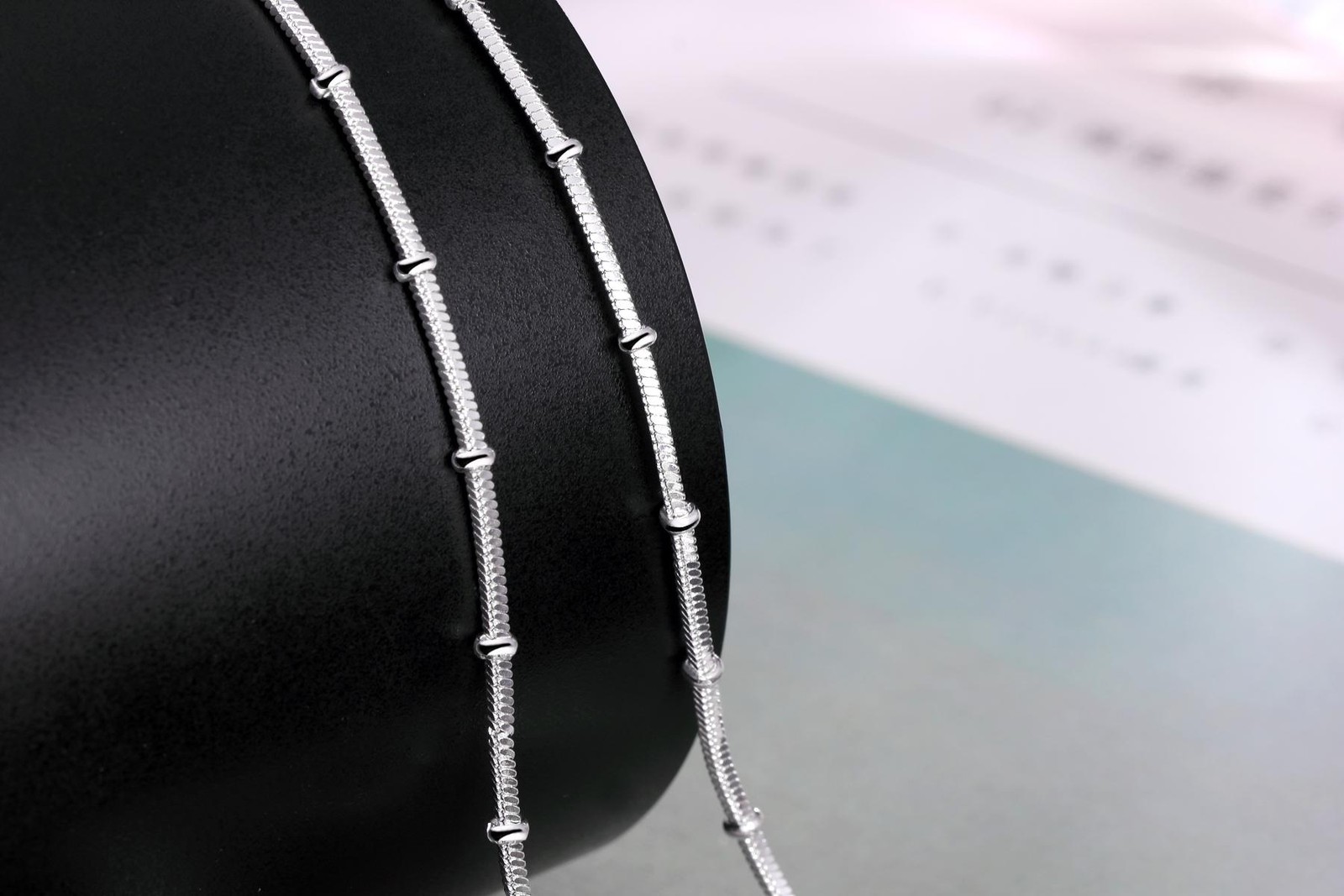 55cm 925 Sterling Silver Snake Chain Necklace for Charms Women Men Gift