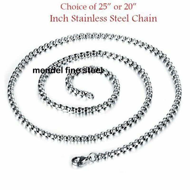 MENDEL Mens Stainless Steel Viking Dagger Knot Amulet Sword Pendant Necklace Men