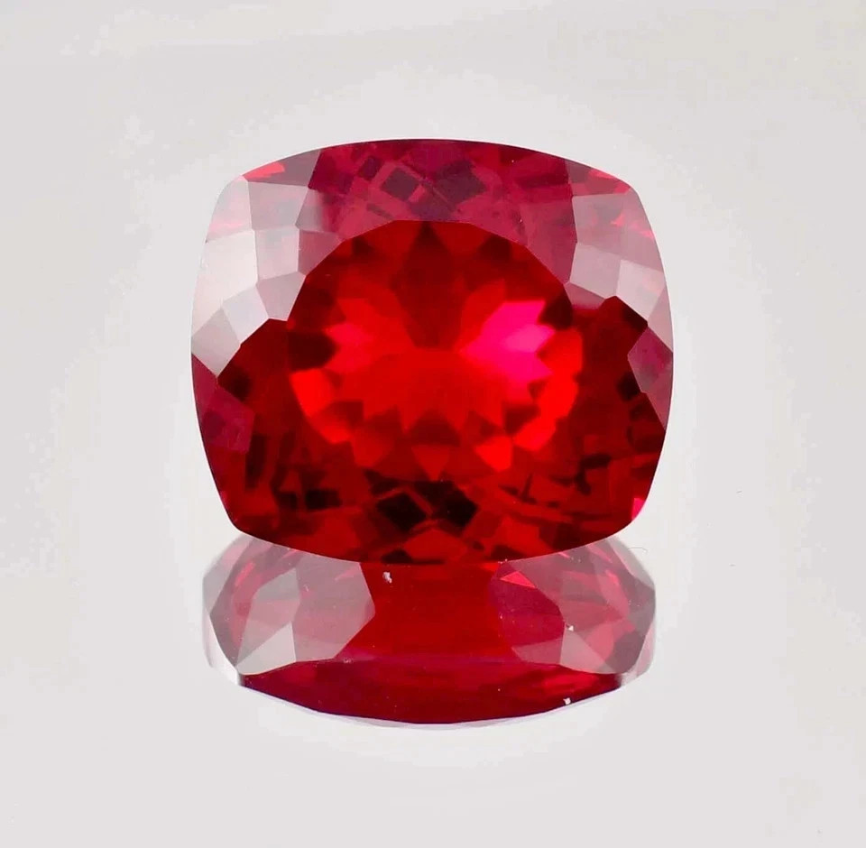 Natural Burmese 28 Ct Ruby Blood Red Cushion Cut AGL Certified Loose Gemstone