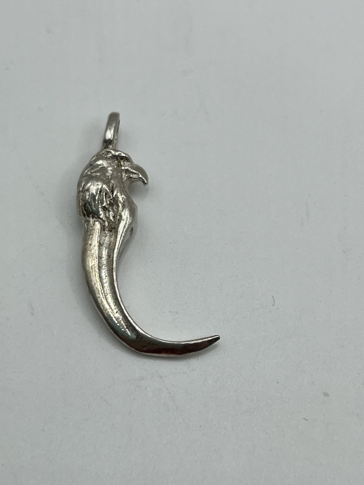 Sterling Silver Eagle Claw with Eagle Head Pendant Charm..925 Animal.