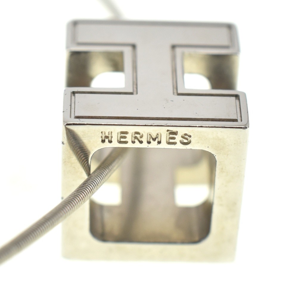 HERMES H cube Necklace Old type Ladies jewelry S#140396