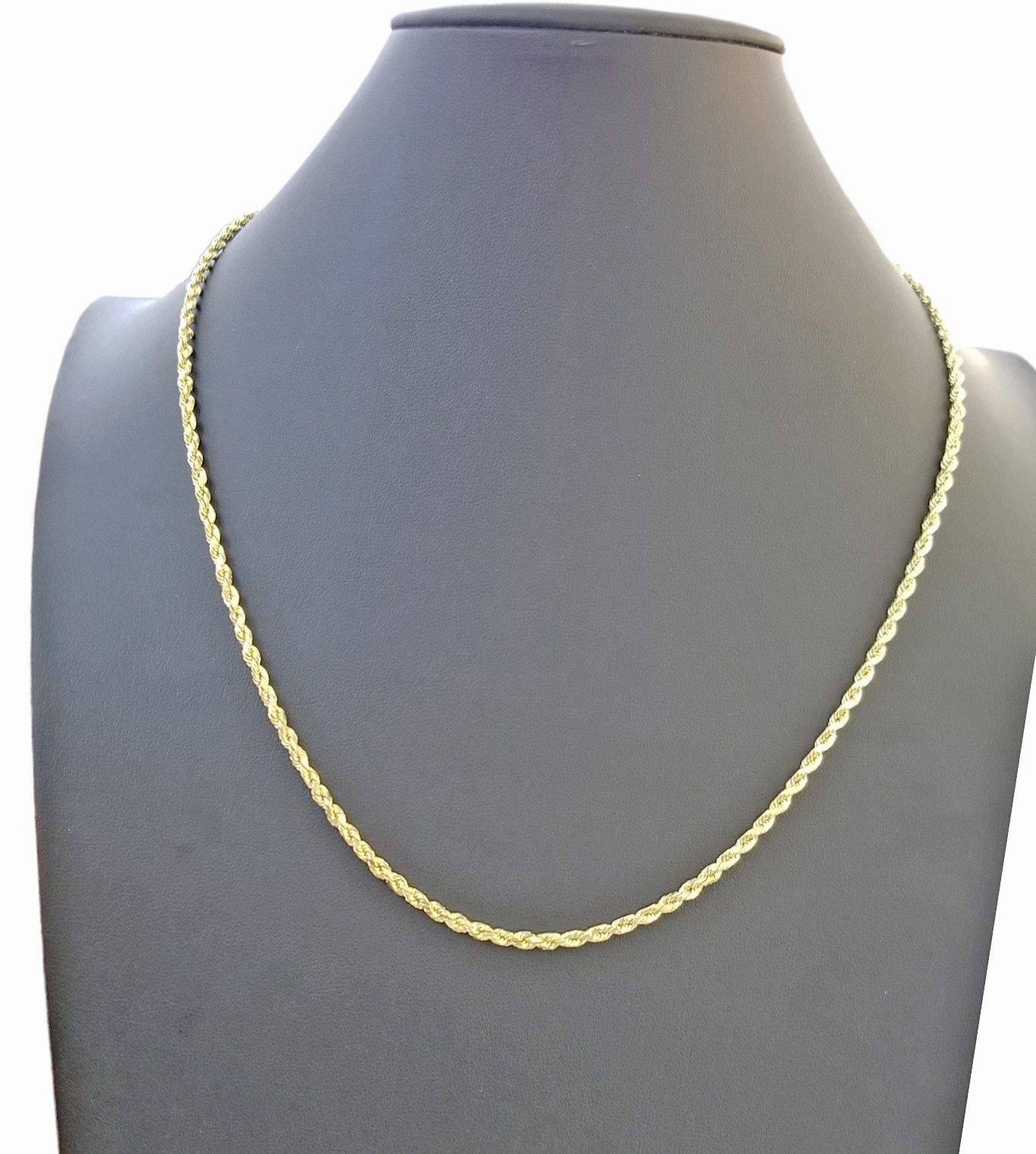 Real 10k Gold Rope Chain Necklace 18″-30″ Inch 3mm-10mm Men & Women DISCOUNT