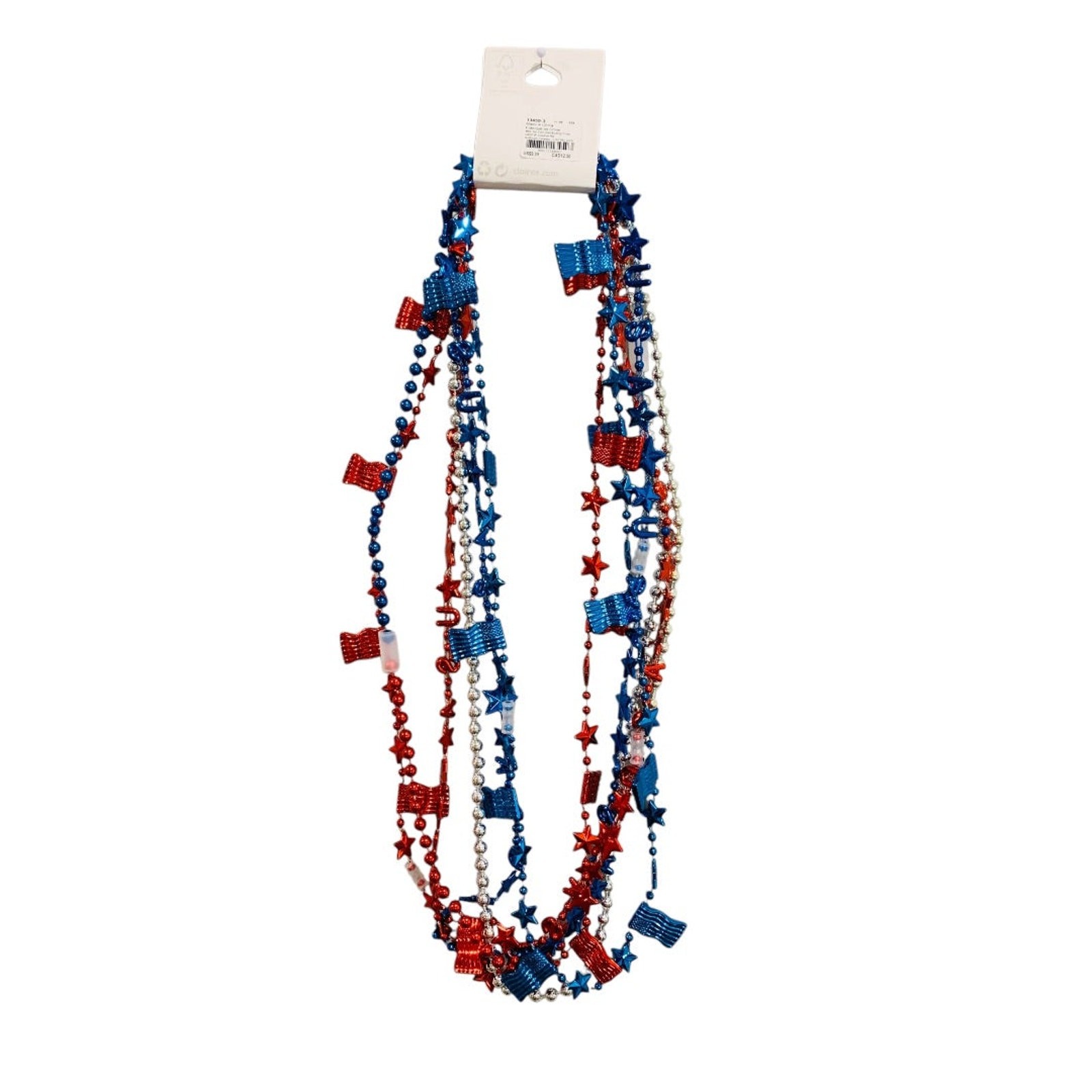 Claires New Set of 6 Overhead Necklaces Patriotic USA Flag Star