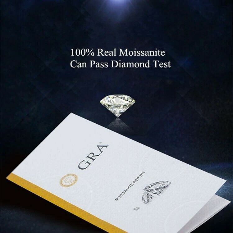 David Ring with Moissanite Round 1ct D, S925