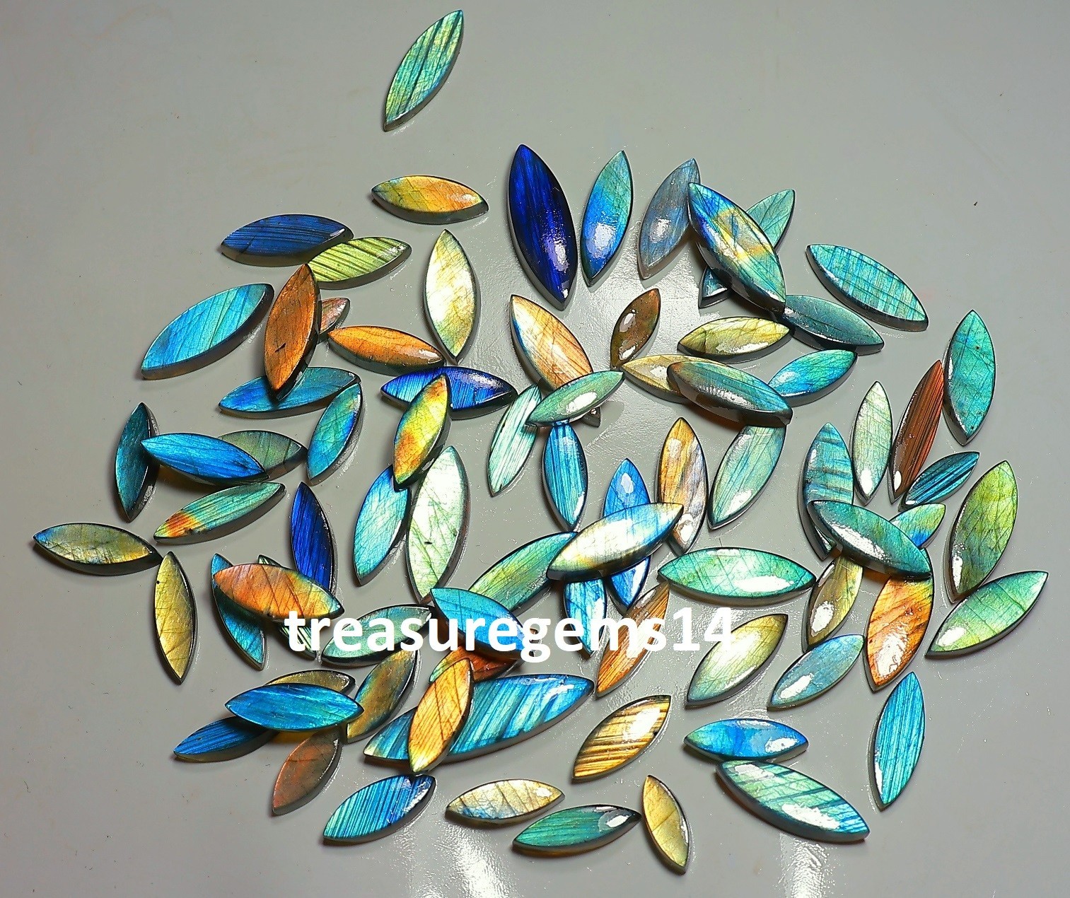 250 Crt WHOLESALE LOT NATURAL MULTI FIRE LABRADORITE MARQUISE CABOCHON GEMSTONE