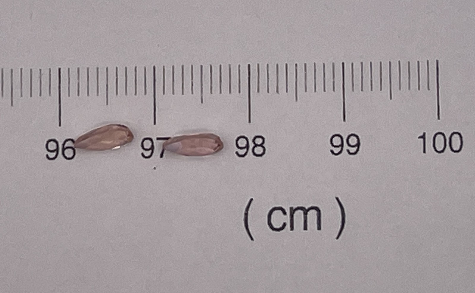 Imperial Topaz 0.80 Ctw Pair Clarity IF Pear Cut Light Pink Brazil I046