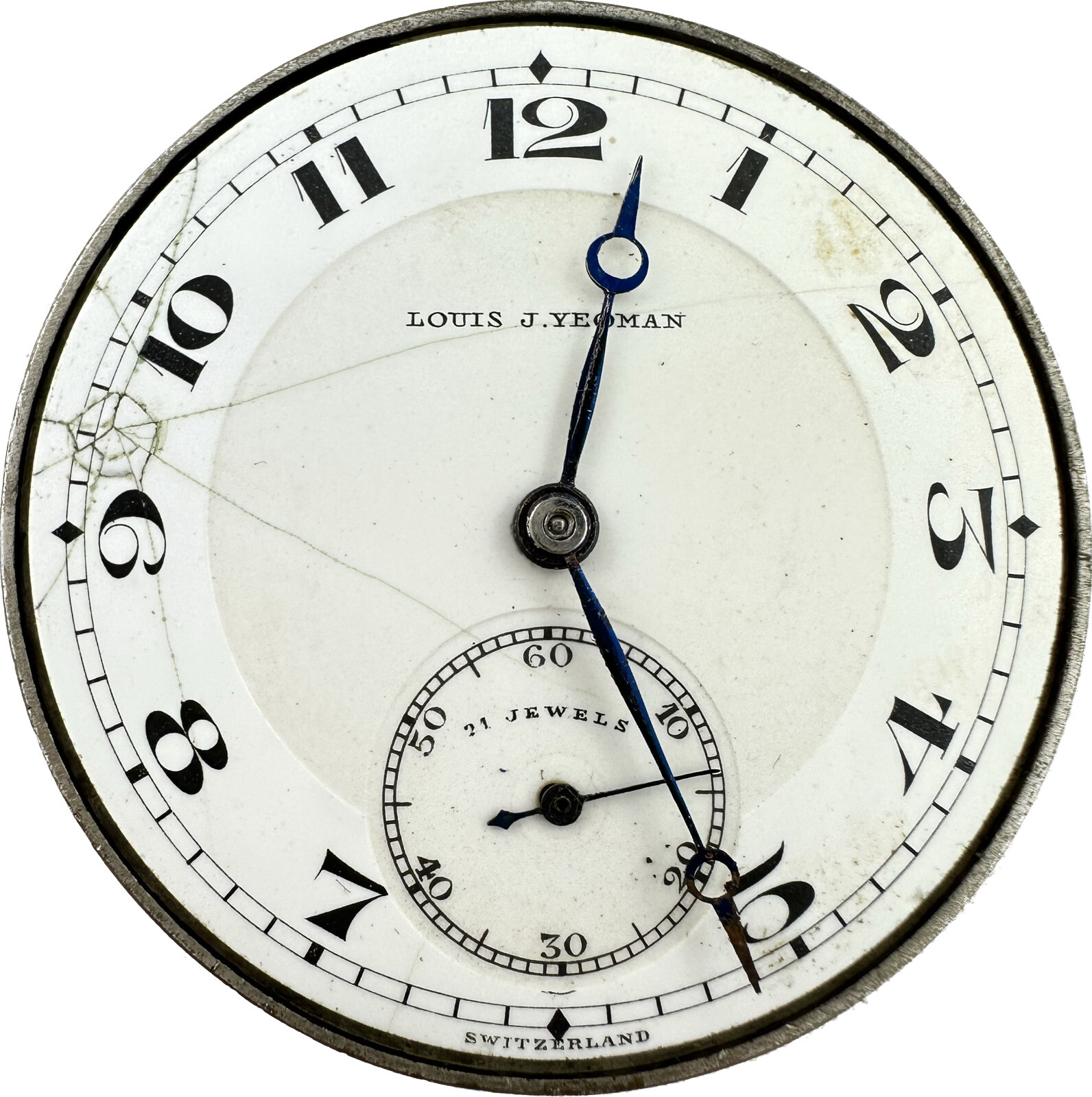 Antique Dietrich Gruen & Sons Premo 21 Jewel Mechanical Pocket Watch Movement