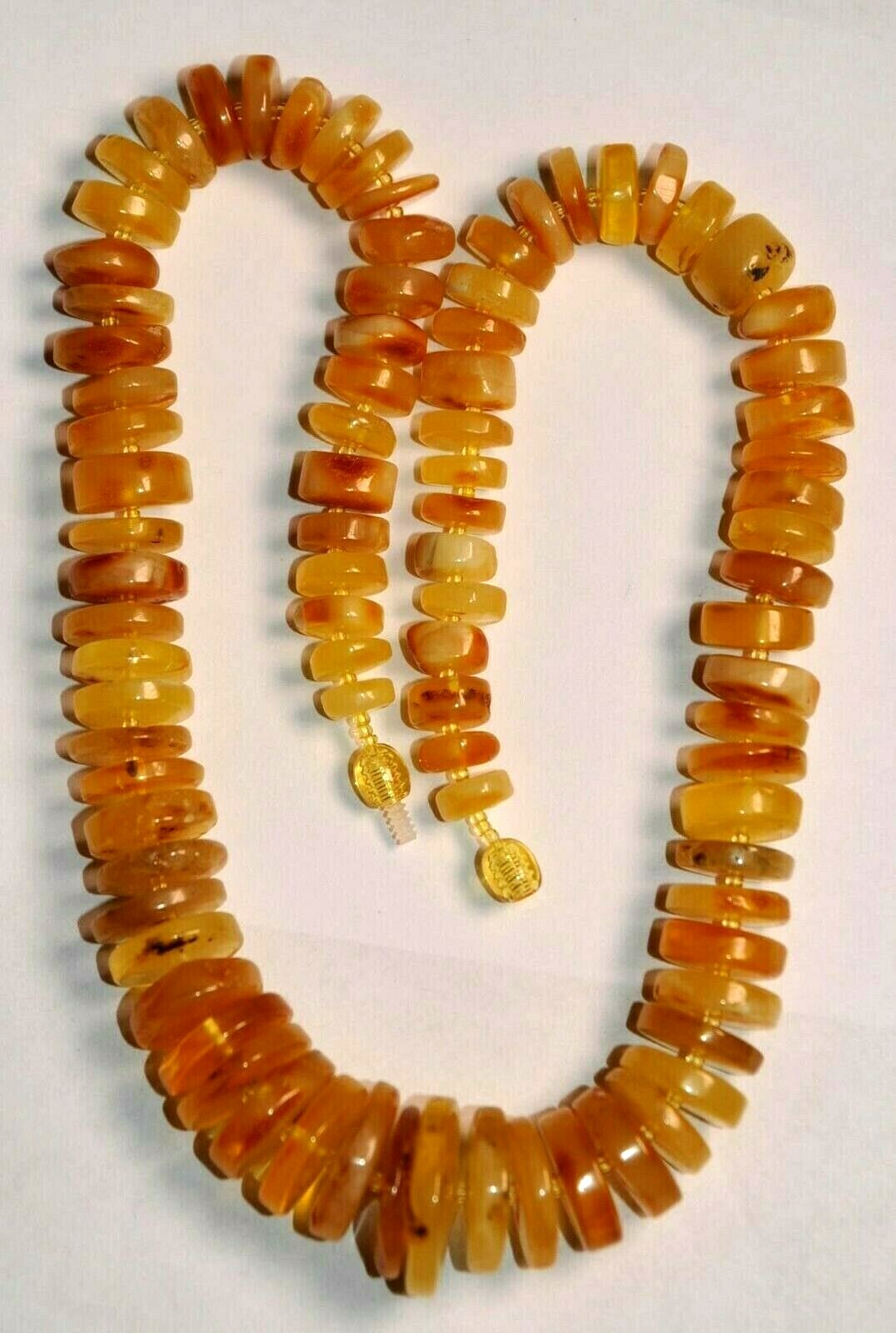 ✅51 cm =65gr RUSSIAN SOVIET BALTIC AMBER BEAD NECKLACE 琥珀 BRACELET STONE PENDANT