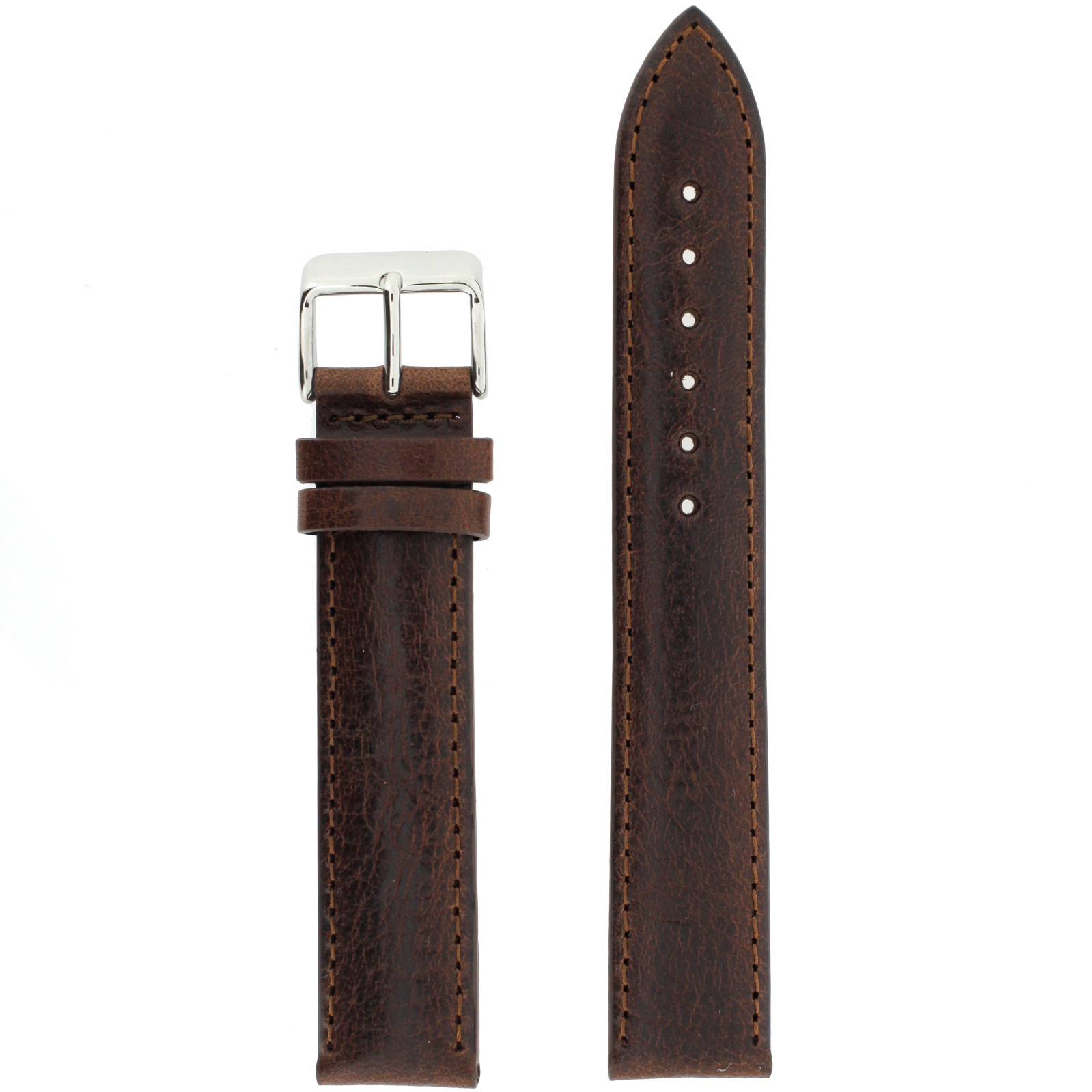 Watch Band Genuine Leather Calfskin 19 mmm 21mm Regular Extra Long Brown Black