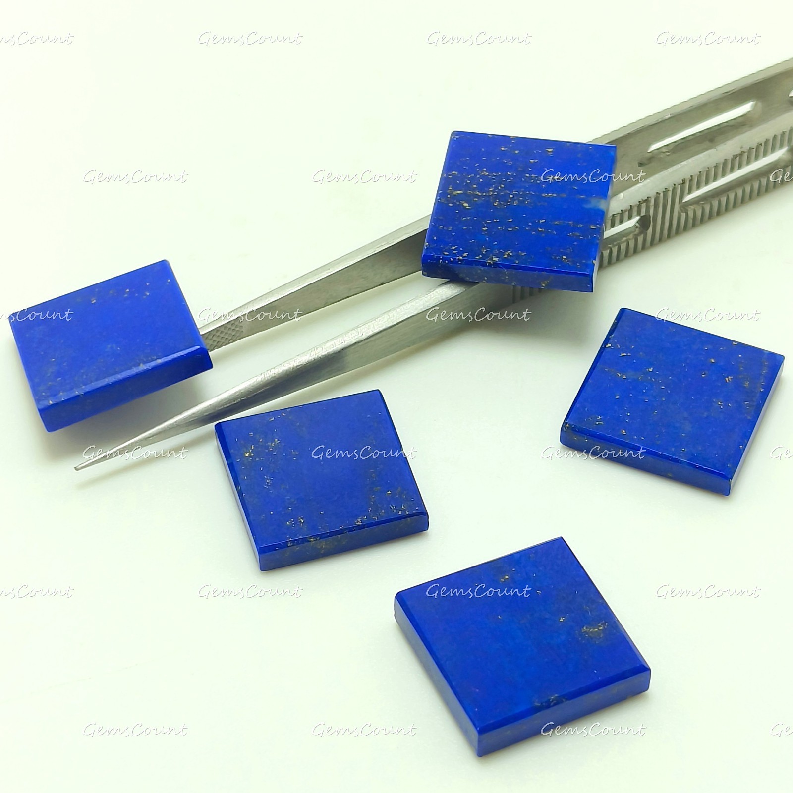 Natural Lapis Lazuli Flat Square Smooth Cabochon Loose Gemstone 5mm-20mm