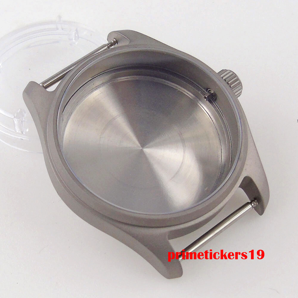 39mm Pilot Titanium Dive Watch Case+Dial Hands Set Mod Parts Fit NH35 NH36 NH38