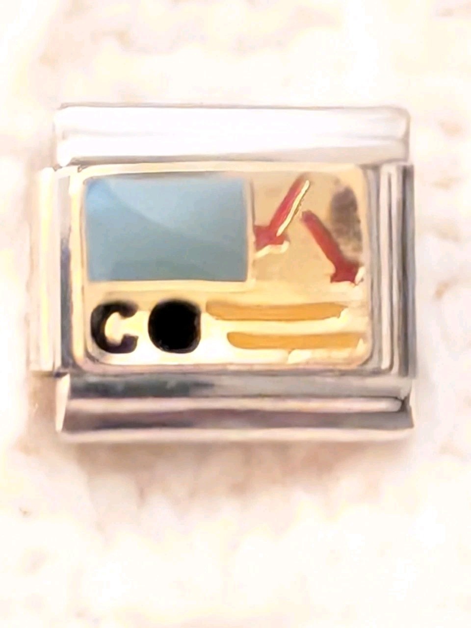 State Of Colorado Authentic Puzzle Italian Charm Classic 9mm Link K215