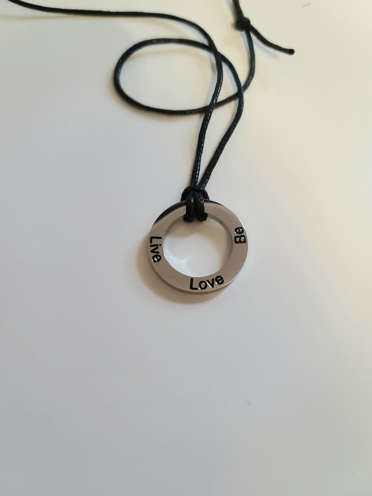 Inspirational Live Love Be Stainless Steel Pendant Necklace