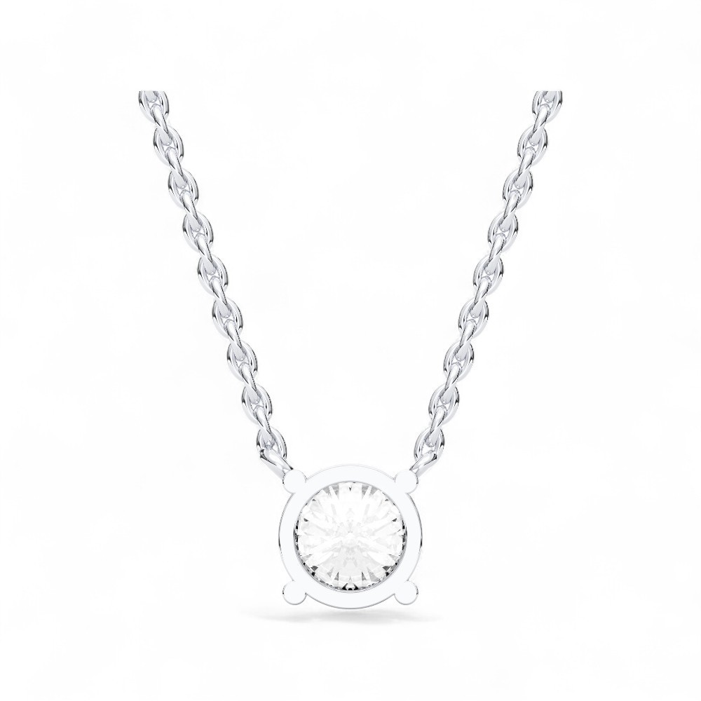 IGI Certified Lab Grown Diamond 1CT Round Solitaire Pendant Necklace 14k Yellow