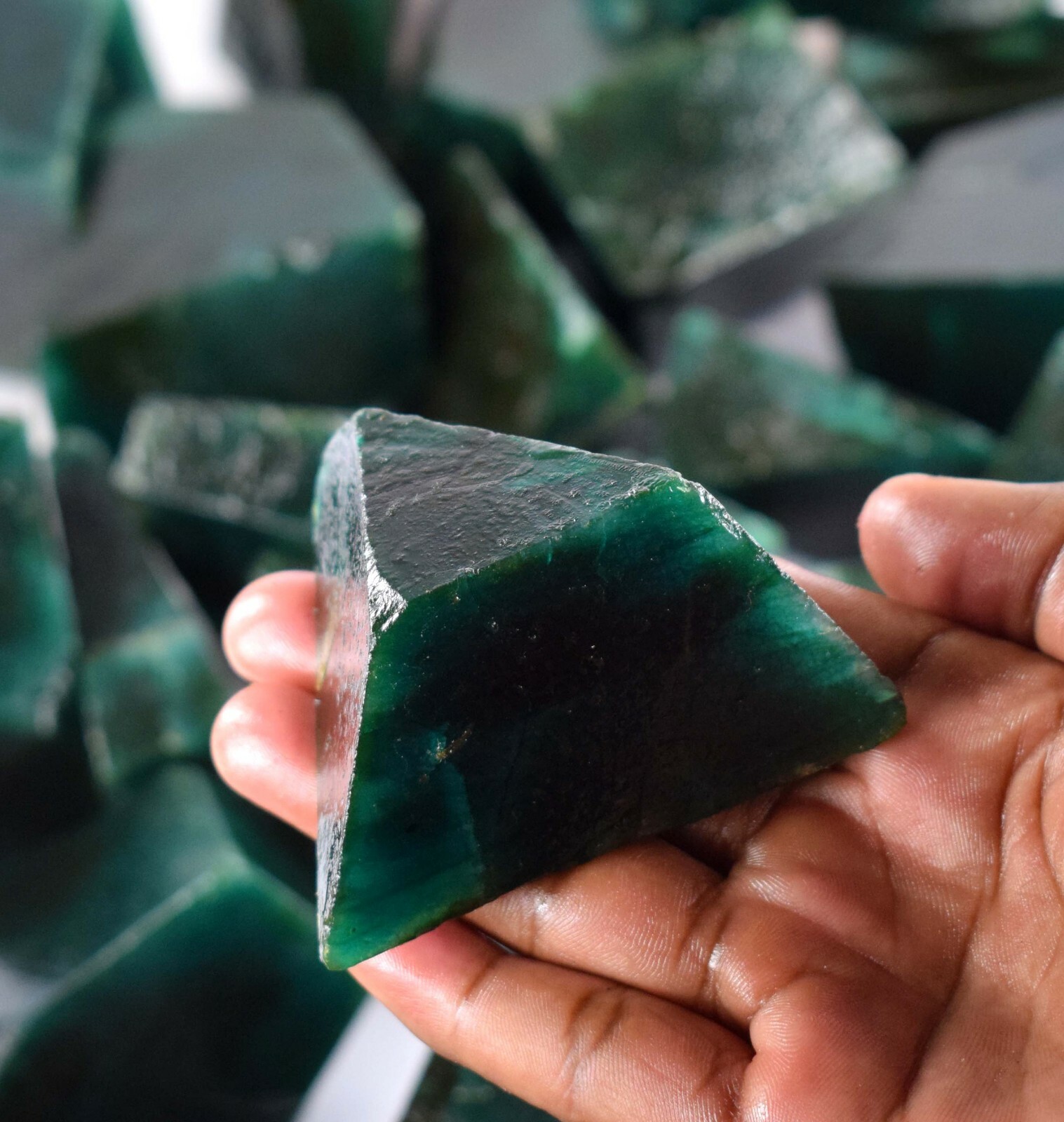 Colombian Green Emerald Polished Gemstone Rough Specimen Lot 1000 Ct Natural