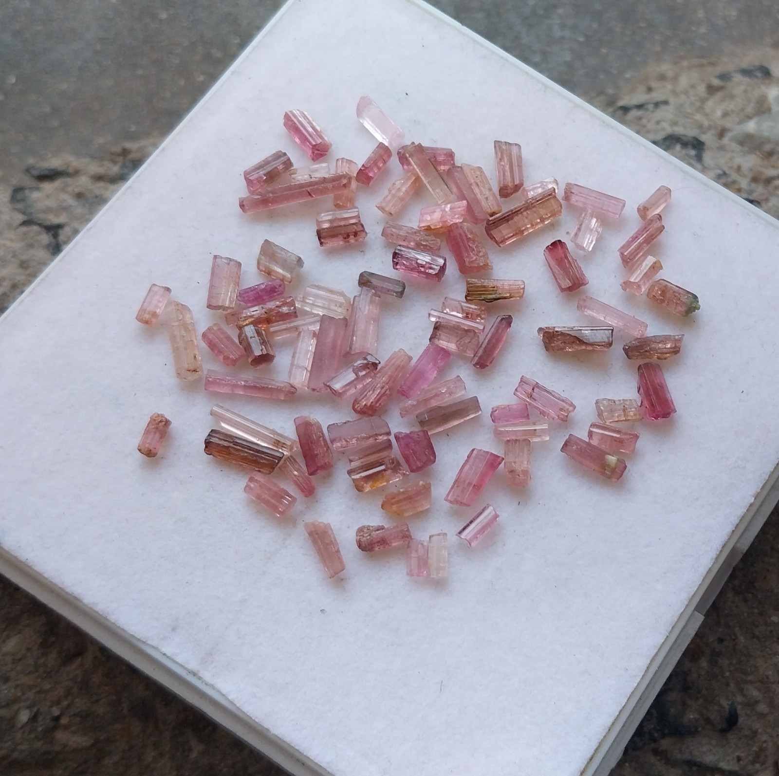 31 Ct 4.5 to 14 MM Natural Pink Color Tourmaline RAW Rough Pencil 82 Piece Lot