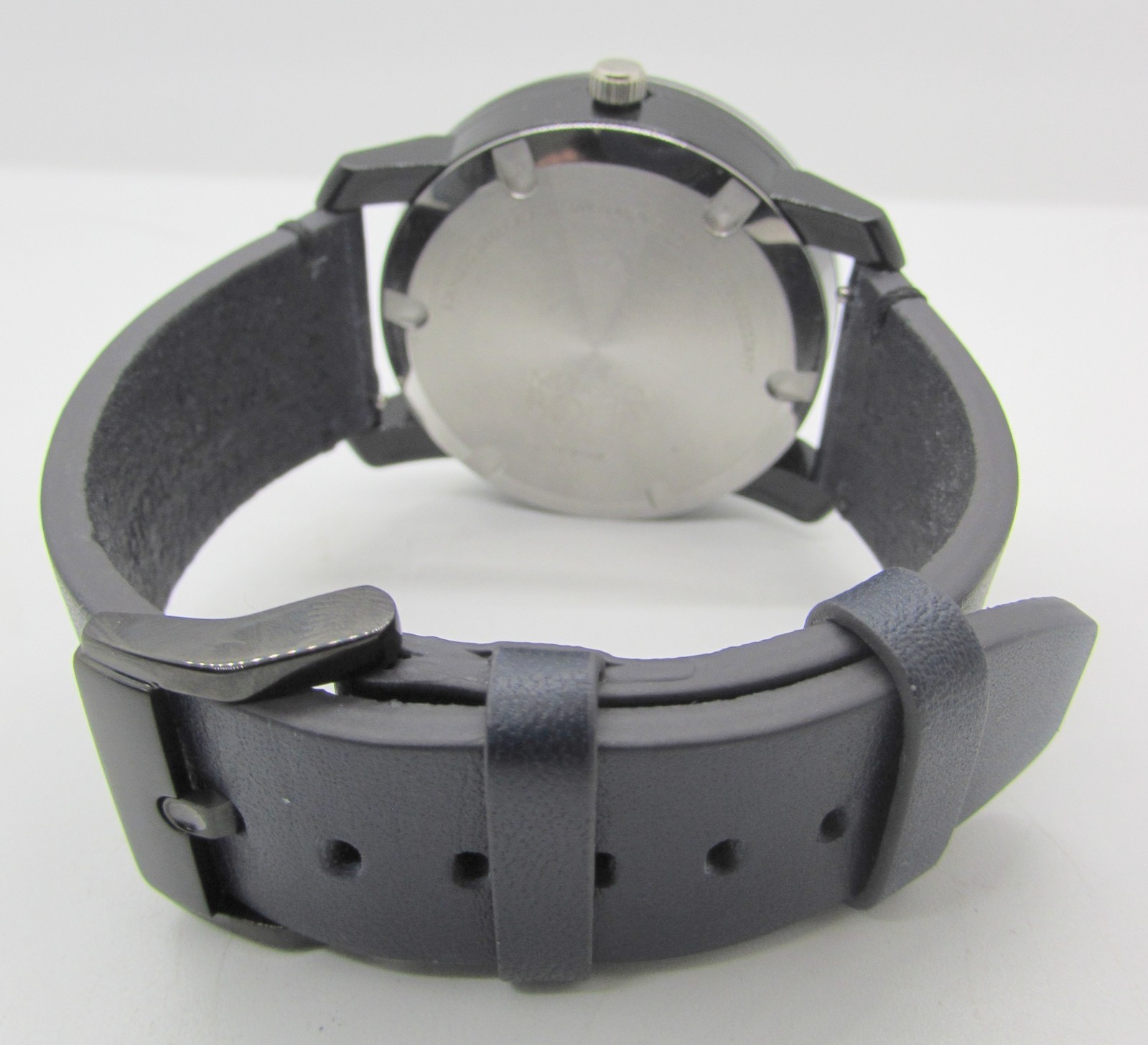 MOVADO BOLD MB.01.1.29.6003 BLACK & NAVY LEATHER QUARTZ 42MM WRIST WATCH