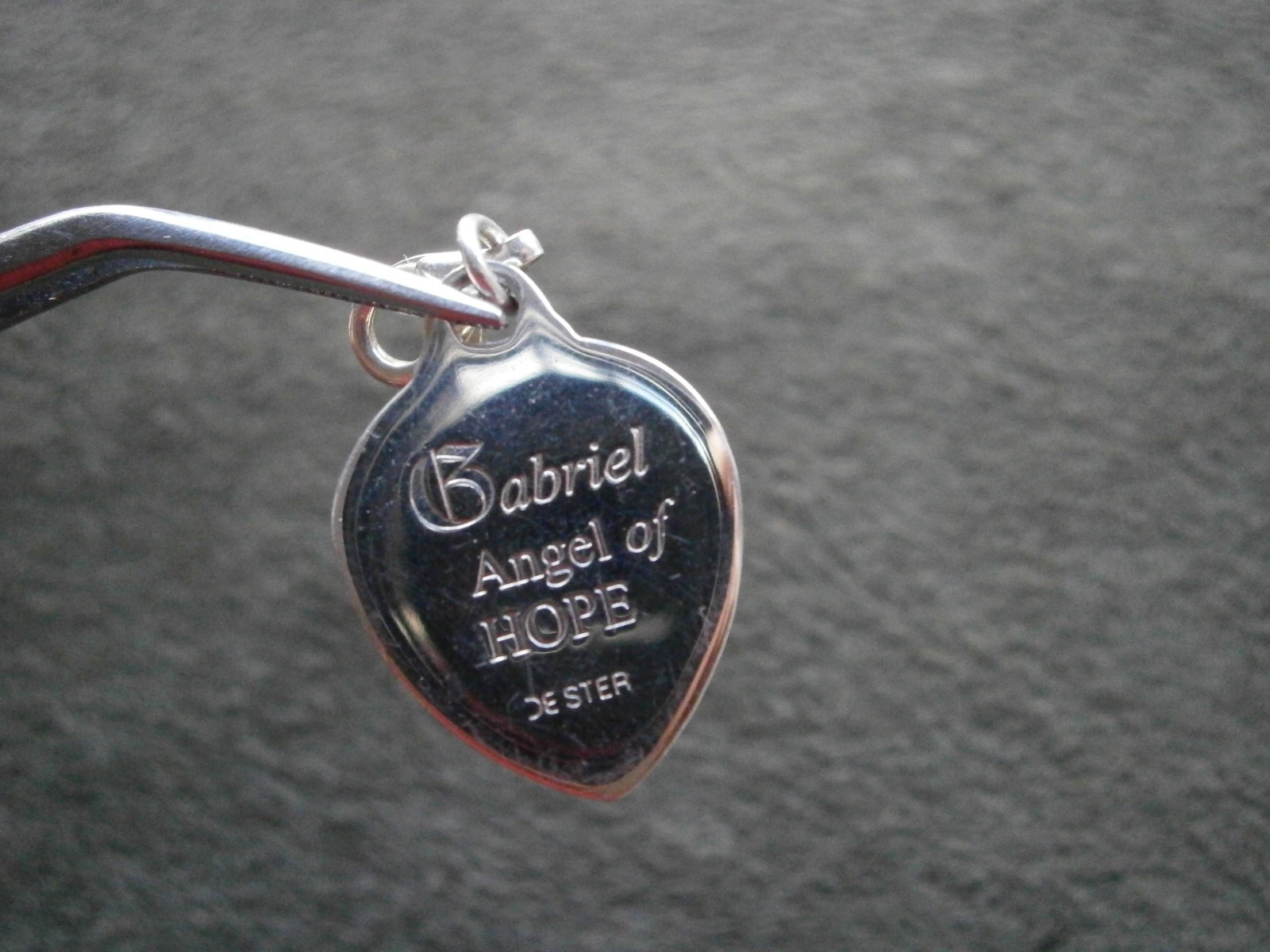 Gabriel Angel of Hope Vintage Sterling Silver Bracelet Clip Charm Pendant 4.6g