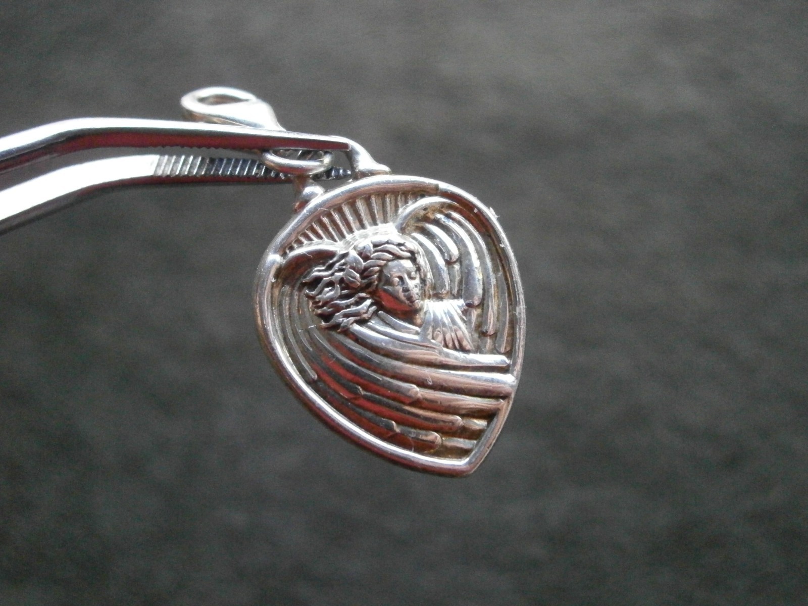 Gabriel Angel of Hope Vintage Sterling Silver Bracelet Clip Charm Pendant 4.6g