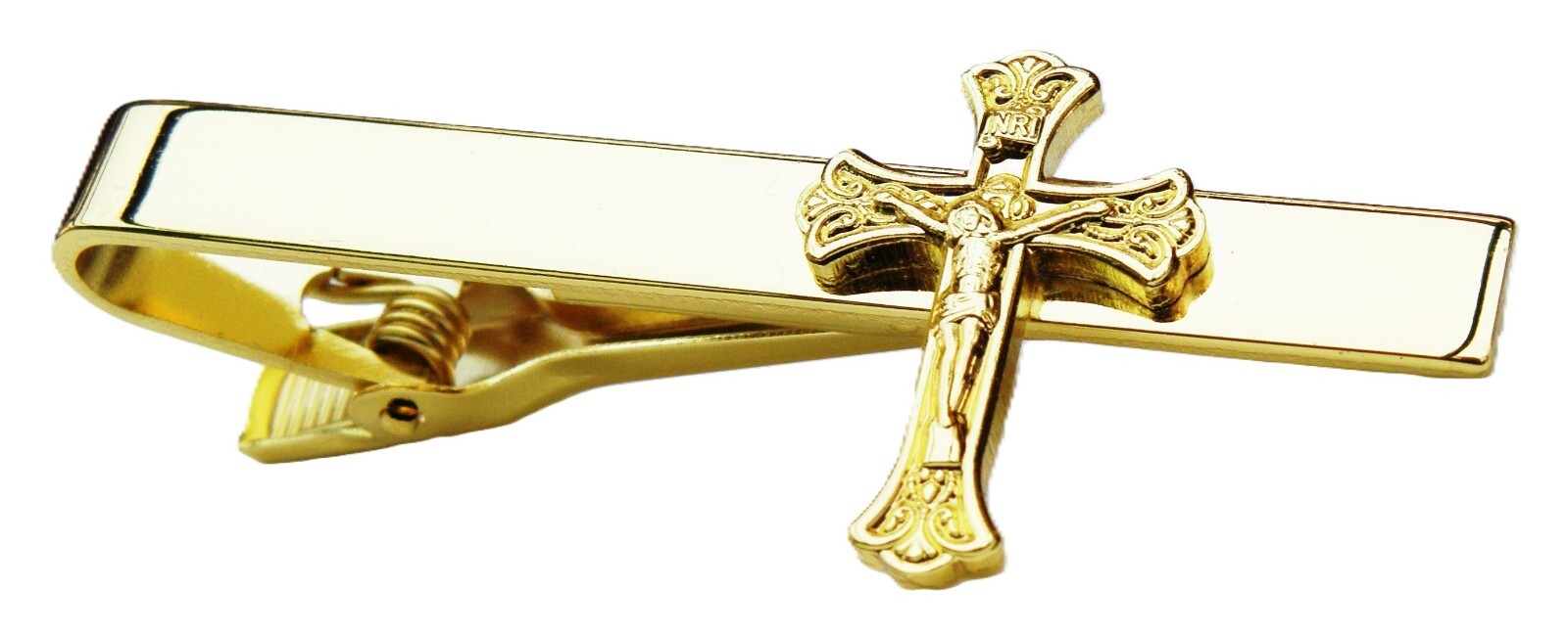 Crucifix Tie Bar Fix Clip Clasp Catholic
